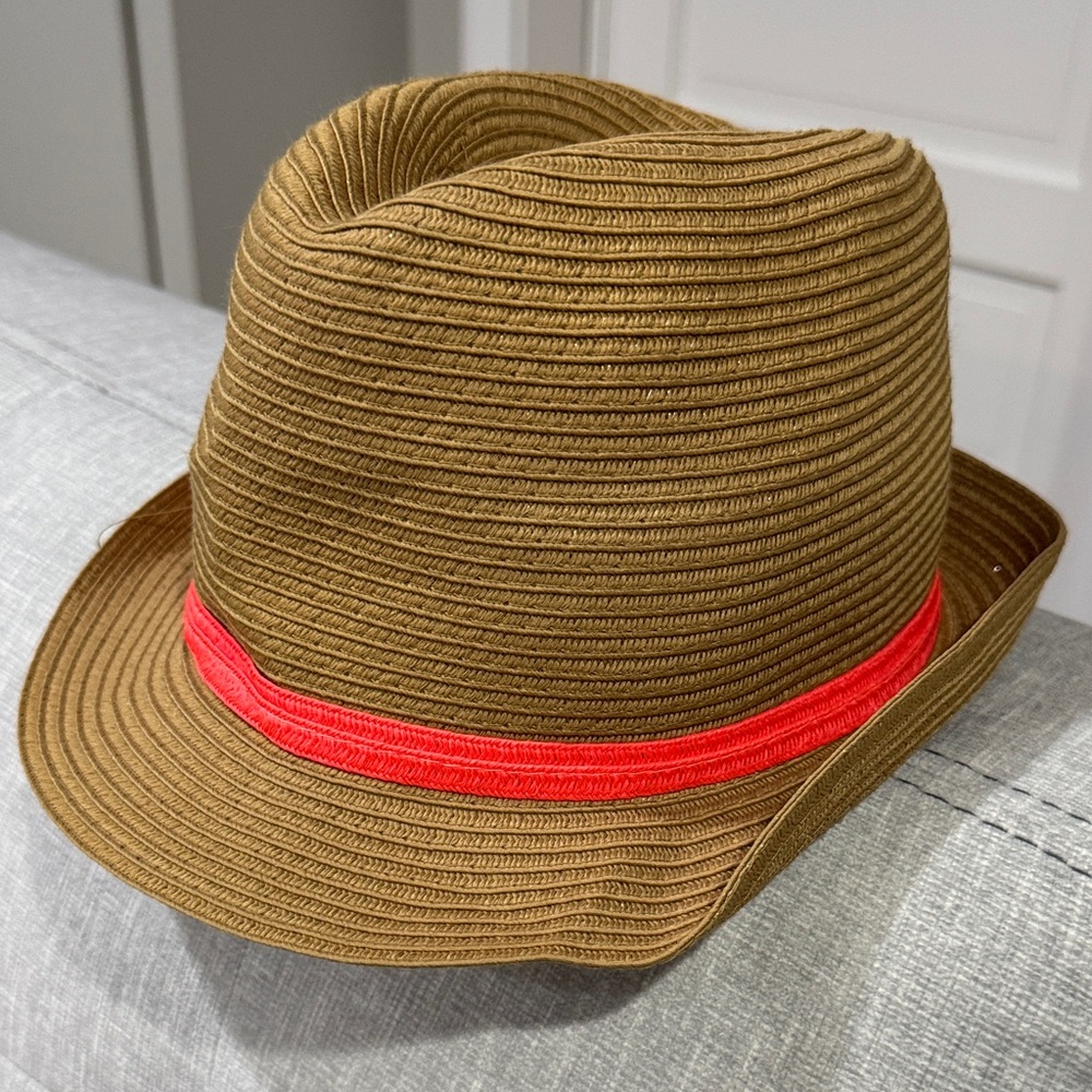 Brown Fedora with Pink Band